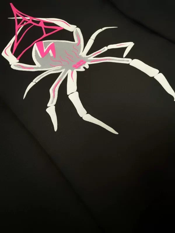 pink spidey back close up